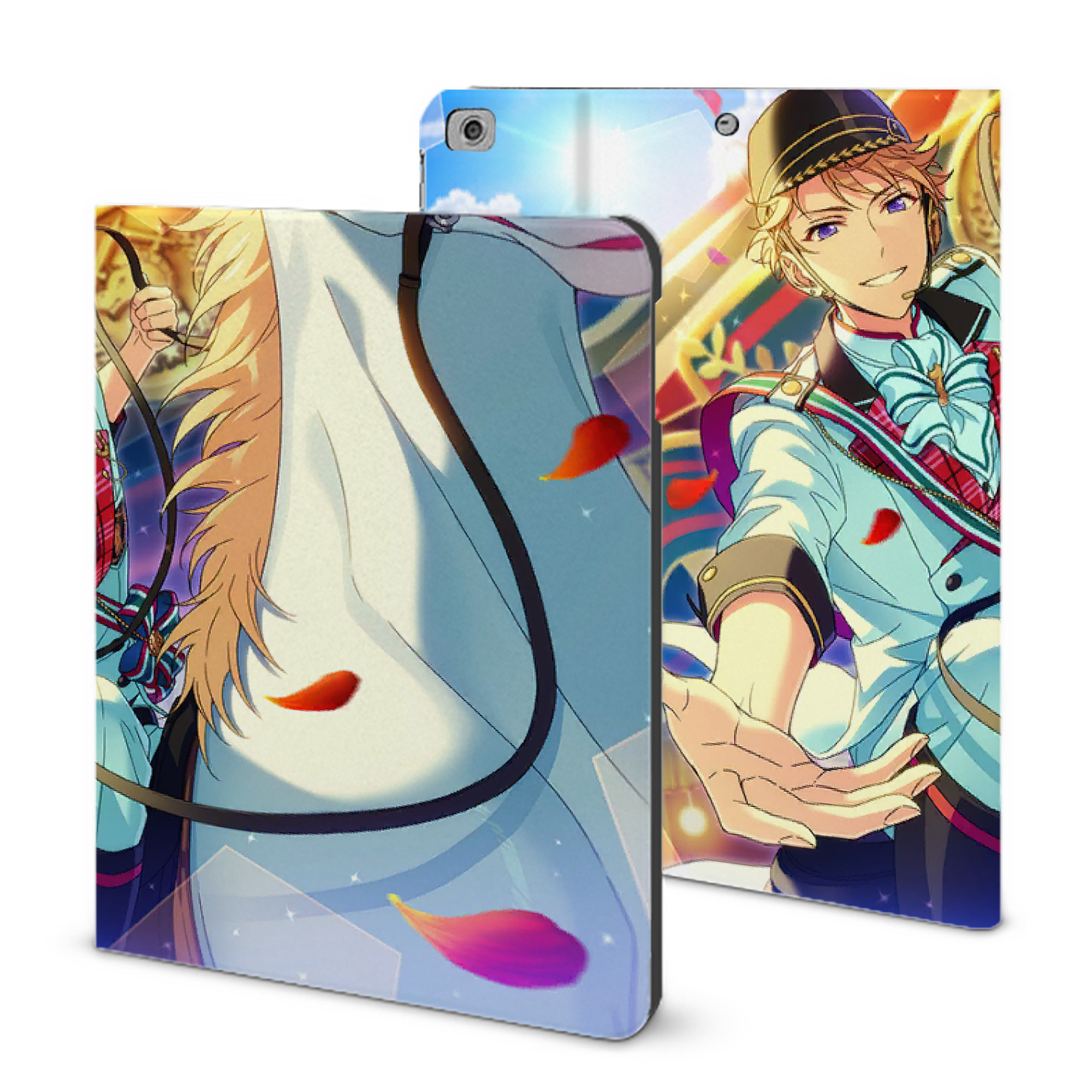 （画像用） あんさんぶるスターズ! Ensemble Stars IPad ケース ブック型 PUレザー TPU 耐衝撃 軽量 薄型 ペン収納なし 全面保護 IPad 各モデル対応